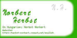 norbert herbst business card